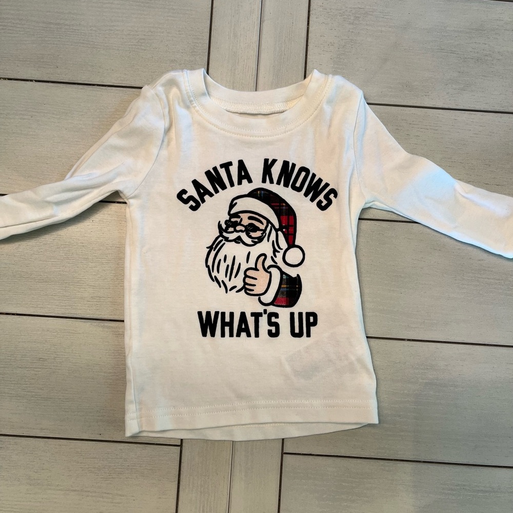 Santa long sleeve tee shirt